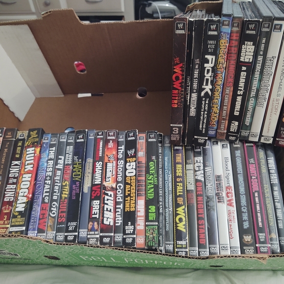 Vintage WWF WCW Wrestling DVDs collection 44 Lot - Picture 1 of 8